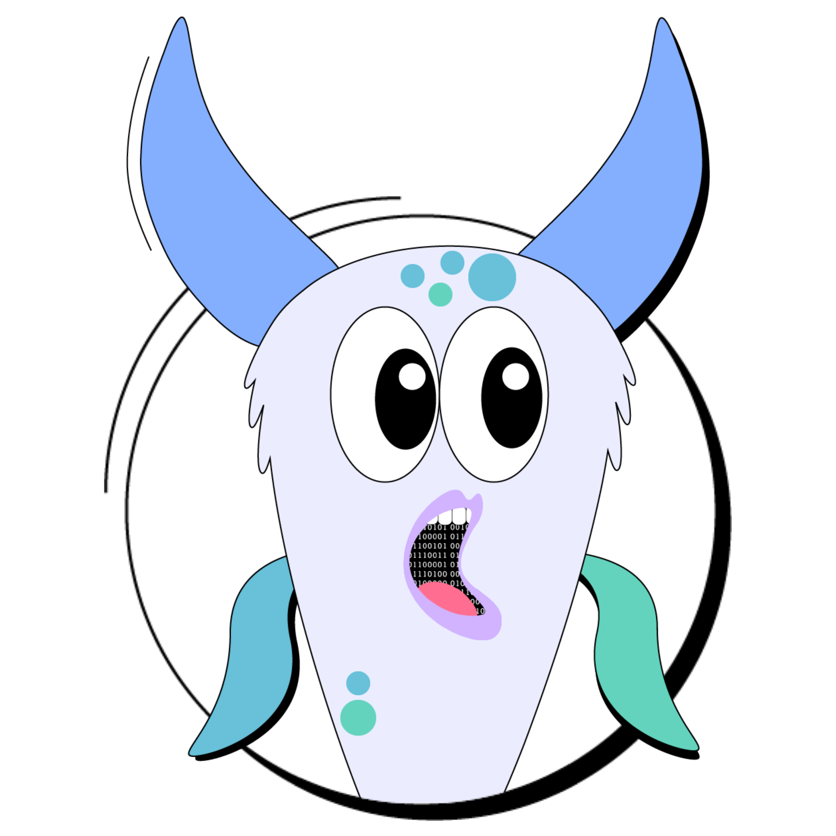 Data monster cartoon